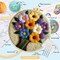 Flowers Needle Felting Kit for Beginner, Needle Wool Felting Set Include Needles, Foam Pad, Felt Cloth, Picture Frame, and Instructions